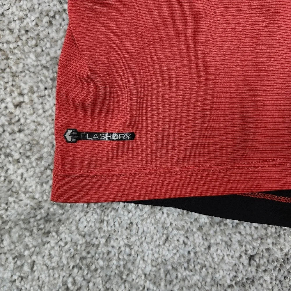 The North Face Shirt Mens Small Red FlashDry Short Sleeve Running Athletic Top